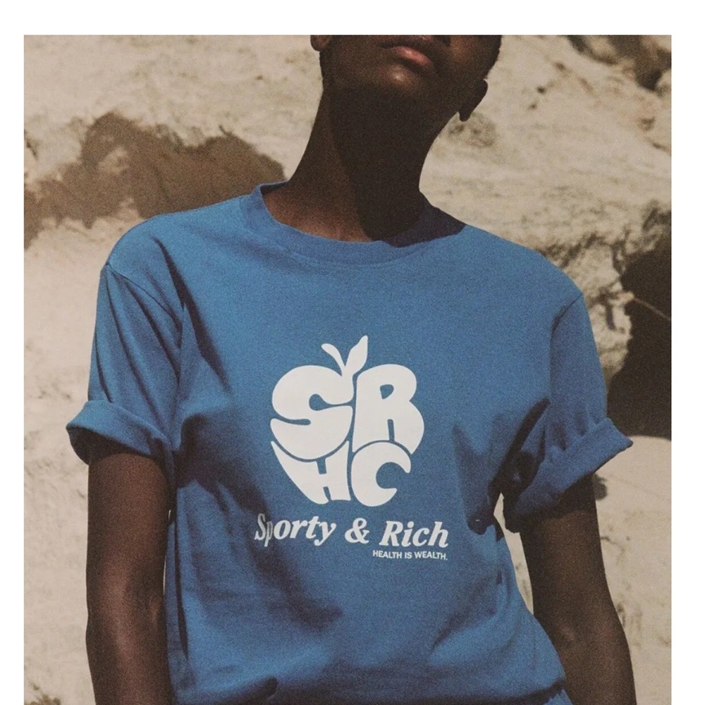 Sporty & Rich Blue Graphic Tee